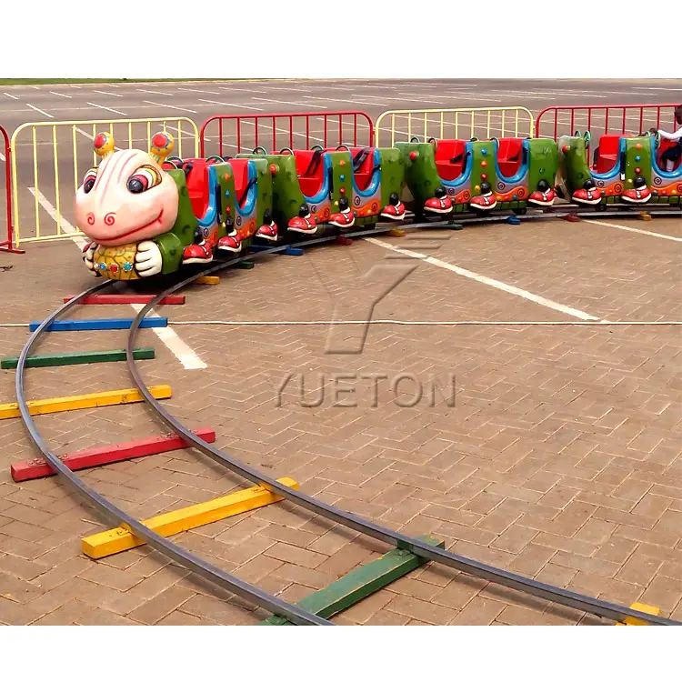 Funfair Rides Vintage Amusement Theme Park Rides Playground Electric Worm Track Trains For Sale