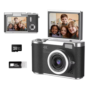 Cámara sin Espejo con Pantalla Abatible CCD Vintage, para Estudiantes Principiantes, Cámara Digital HD Retro, Portátil para el Campus - Product Image 3