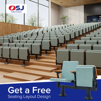 Sièges d'auditorium directement de l'usine avec tablette d'écriture amovible pour salles de classe universitaires et centres de formation professionnelle