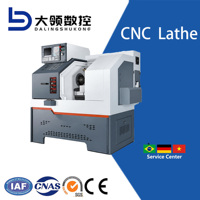 Tour CNC horizontal à 4 broches à lit plat DL pour CK-0640 avec commande GSK et double sortie pour le tournage de petites séries de pièces