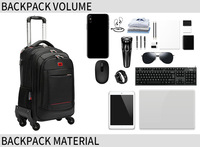 Mochila Trolley Multifuncional de Gran Capacidad, Resistente al Agua, Anti-Robo, Resistente a Terremotos, Unisex, de Nailon, para Negocios