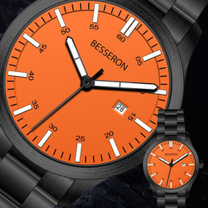 Reloj de cuarzo <span class=keywords><strong>Invic</strong></span> para hombre 2022 con banda de acero, gran oferta, esfera de payaso de moda informal, banda de acero inoxidable de 43mm de diámetro - Product Image 3
