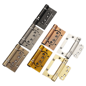 Charnière de porte papillon réglable en acier inoxydable avec ressort, épaisseur 3 mm, 4 trous, design moderne pour salle de bain et hôtel - Product Image 1