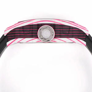 Nuevo Reloj Mecánico de Pulsera para Hombre Estilo RM 2026, Caja con Degradado Blanco y Rosa, Movimiento Visible, Correa Negra, Lujoso y Deportivo - Product Image 5