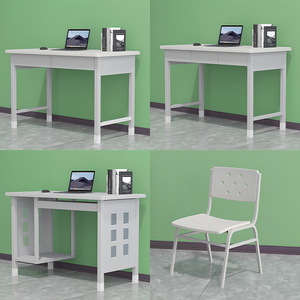 Escritorio de Oficina Xinlongfei con Estructura de Acero, 3 Cajones, Mesa de Estudio para Estudiantes, Estación de Trabajo Multifuncional Individual - Product Image 3