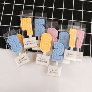 Bougies numériques en forme <span class=keywords><strong>de</strong></span> <span class=keywords><strong>Lego</strong></span> pour anniversaire, bougies en cire <span class=keywords><strong>de</strong></span> paraffine pour décorations d'Halloween et <span class=keywords><strong>de</strong></span> Diwali - Product Image 5