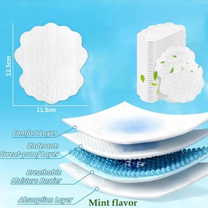 OEM/ODM Coussinets <span class=keywords><strong>anti</strong></span>-transpiration <span class=keywords><strong>pour</strong></span> aisselles, Coussinets rafraîchissants à la menthe, Protections invisibles autocollantes sous les vêtements <span class=keywords><strong>pour</strong></span> femmes et hommes - Product Image 2