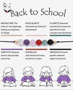 Bijoux de soulagement de l'anxiété 8MM cristaux naturels Bracelet en perles énergie inspirante Bracelet en pierre de guérison naturelle avec carte - Product Image 3