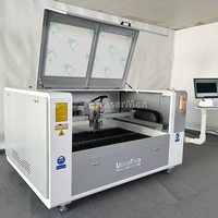 Machine de découpe laser CO2 à fibres mixtes LM-1390FC à double têtes laser pour le traitement du métal, des matériaux non métalliques, du bois et du caoutchouc, compatible AI/PLT, refroidie par eau