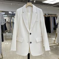 Veste de costume tendance I-1138 pour femme, manches longues, décontractée, simple, pour le bureau, affaires, formelle, élégante, blazer, veste