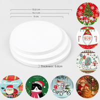 2022 Neues Design Umwelt freundliche Schiefers tein Untersetzer Diy Custom Großhandel Wasser absorbierende Tee tasse Untersetzer Set