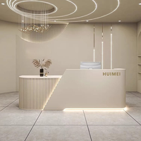 Bureau de réception moderne pour hôtel médical et salon de beauté avec design LED écologique, couleur et taille personnalisables