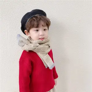 ファッション秋冬カシミヤアクリルスカーフ子供用スカーフ新しい男の子と女の子のベビースカーフショール