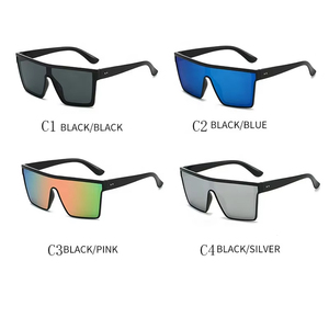 Gafas de Sol de Diseño Moderno, Montura Grande de Plástico, Estilo Vintage para Hombre, Gafas de Sol Cuadradas para Mujer, Parte Superior Plana, Lentes de Espejo Gruesas - Product Image 6