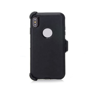 360 độ Multilayer Combo Belt Clip <span class=keywords><strong>Holster</strong></span> Defender trường hợp điện thoại cho iPhone 16 15 14 13 12 11 16e 7 8 XR - Product Image 1