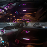 Éclairage d'ambiance SJC Car 256 couleurs pour Ford Mustang modèle 2016-2022, accessoires décoratifs dynamiques LED Symphony pour l'intérieur de la voiture