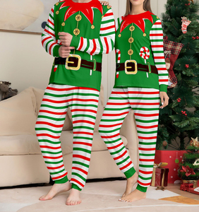 Noël Parent-enfant <span class=keywords><strong>tenue</strong></span> elfe Costumes personnalisé imprimé mignon fête <span class=keywords><strong>de</strong></span> noël vêtements <span class=keywords><strong>de</strong></span> nuit en gros nouvel an famille Match <span class=keywords><strong>tenue</strong></span> - Product Image 3