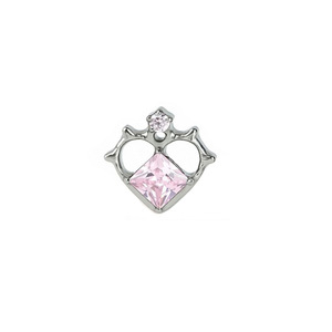 <span class=keywords><strong>Piercing</strong></span> d'<span class=keywords><strong>oreille</strong></span> en Titane ASTM F136, motif Cœur Gothique Aile Princesse avec Zircon Cubique, à filetage interne, pour Helix, Tragus, Cartilage - Product Image 5