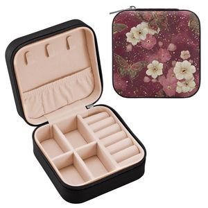 Caja Organizadora de Joyas de Viaje de Cuero PU Personalizada al por Mayor con Divisores Extraíbles para Mujer - Product Image 2