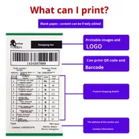 Papel Térmico para Uso Industrial, Etiquetas de Envío Modelo 106*177-1000, Forma Rectangular, Negro, Resistente a Arañazos, para Comercio Electrónico Taobao