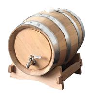 Tonneau en bois de chêne naturel de tailles multiples avec logo personnalisé Décoration de table vintage Tonneau de vin whisky avec robinet en métal pour bar