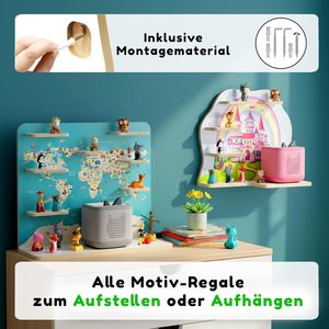 Étagère en bois adaptée à la <span class=keywords><strong>Toniebox</strong></span> 2, convient pour environ [nombre] 50 Tonies, rangement idéal dans la chambre des enfants - Product Image 6