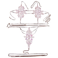 2025 nouveau DS haut de gamme motif plaqué or alliage corps bijoux luxe discothèque fête Sexy brillant Bikini costume avec strass