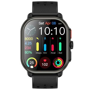 Умные часы с магнитной зарядкой, 300 мАч, звонки по Bluetooth, будильник, силиконовый ремешок, AMOLED <span class=keywords><strong>HD</strong></span> экран, водонепроницаемость IP68, мониторинг здоровья и активности для мужчин - Product Image 5