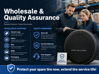 Housse de roue de secours directement de l'usine, étiquette privée, avec motif personnalisé pour la distribution en gros de marques d'accessoires automobiles