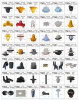 Tous types de clips de voiture universels Rivet en plastique Clips de carrosserie de porte Vis Rivets de retenue de type poussoir Fixations de voiture automatique