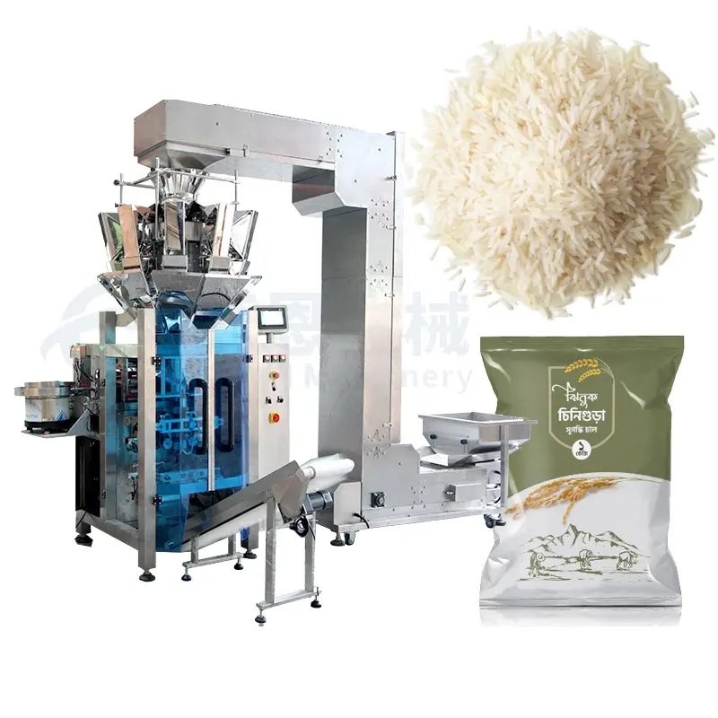 Yüksek doğruluk tam otomatik 1kg 2kg 5kg pişmiş pirinç şeker kılıfı paketleme makinesi fiyat