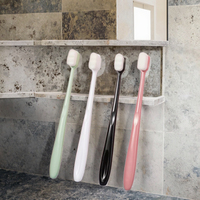 Brosse à dents de voyage jetable biodégradable en nylon ultra-douce avec logo personnalisé, 10 000 nano-brins pour manche – Vente en gros