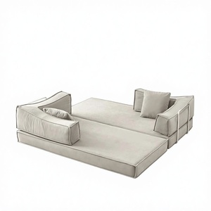 Sofá Cama Convertible Moderno de Pana, Colorido, con Brazos Rectos, Plegable, sin Estructura, Comprimido, para Apartamento - Product Image 3