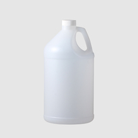 Conteneurs en plastique HDPE blancs robustes pour savons, détergents, liquides, avec bouchon à vis, 1 gallon
