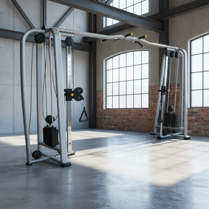 Multi-Functional Smith <strong>Cable</strong> <strong>Machine</strong> Wall Trainer Cross-Over Functional Half <strong>Squat</strong> Rack Made of Steel and Metal - Product Image 2
