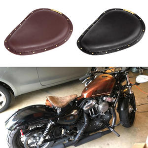Accesorios de modificación de motocicleta, asiento de cuero, asiento individual de cuero negro Retro para <span class=keywords><strong>Harley</strong></span> <span class=keywords><strong>Davidson</strong></span> - Product Image 2