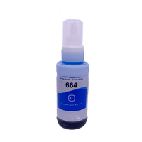 Bouteille d'encre de recharge 70ML 664 compatible avec les imprimantes jet d'encre Epson L110 L395 L200 L210 L380 L220 L130 L120 L100 L360, encre 664