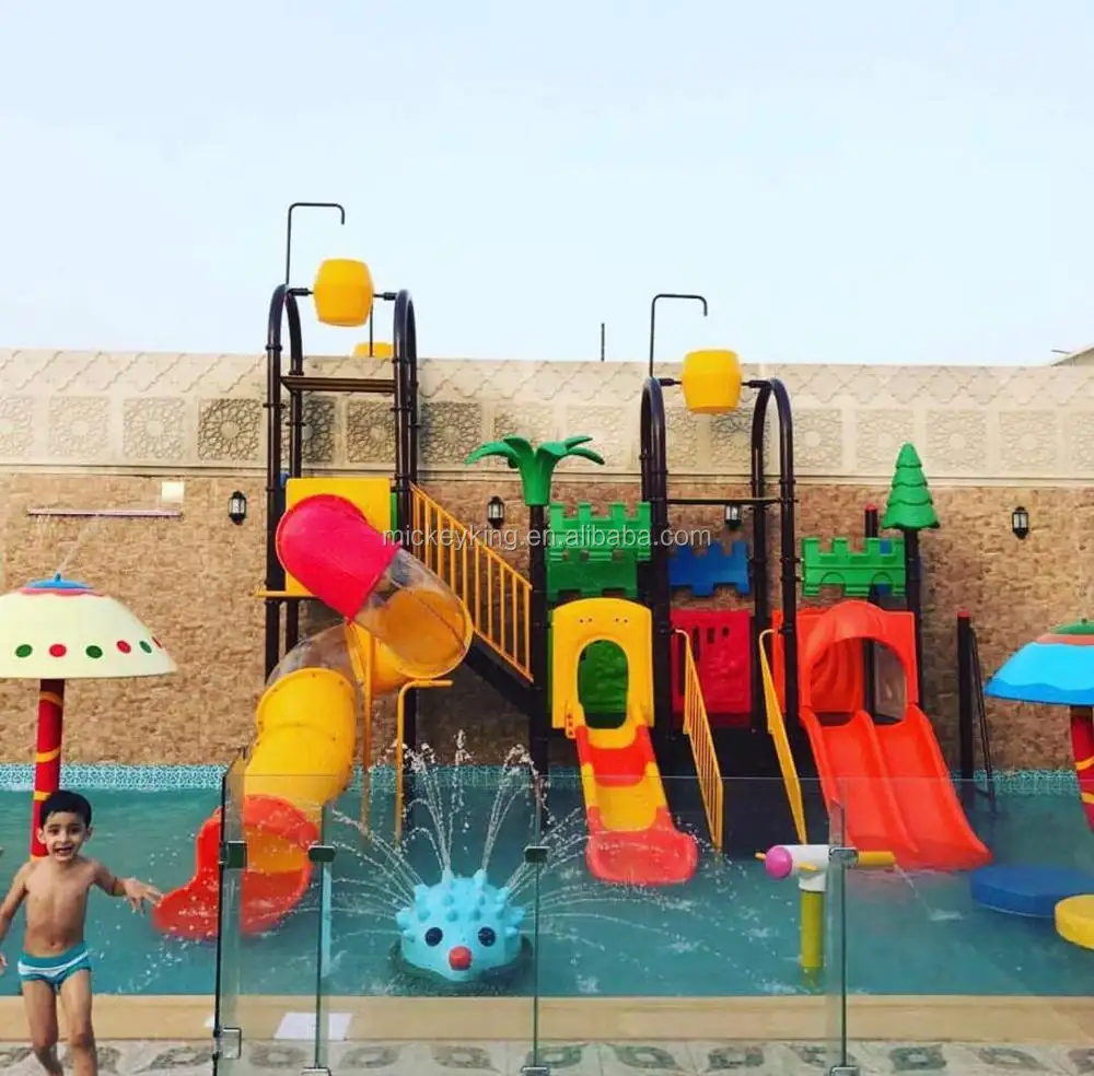 Équipement de parc aquatique avec toboggan pour enfants en gros aire de jeux aquatique extérieure près de chez moi JMQ-1835A