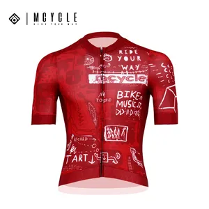 Mcycle-Maillot de cyclisme à manches courtes pour homme, haute qualité, personnalisable