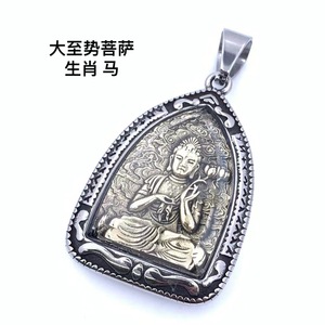 Yunnique – pendentif en acier inoxydable de style rétro avec idoles de Bouddha pour hommes, pendentifs à thème, modèle 216043 - Product Image 5