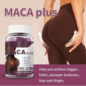 Maca Plus 1500mg 60 Gummies Véganes pour Femmes – Soutien des Fesses, des Hanches et des Cuisses – Complément Alimentaire - Product Image 1