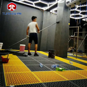 Huixin Car Wash Floor Grating Interlocking Square Non Slip Indoor <b>Plastic</b> <b>Flooring</b> - Product Image 2