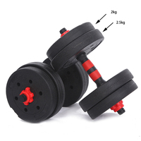 Ensemble d'haltères multifonctions 40 kg réglables, directement de l'usine, pour la musculation à domicile (barre, kettlebell, haltères en ciment)