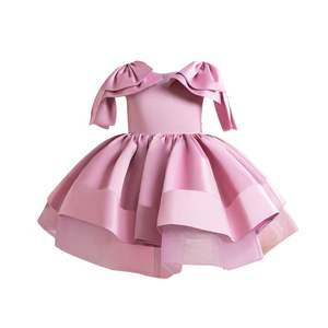 Front Short Back Long Appliqued Sequins Lace Tulle A-Line High/Low Hem <b>Flower</b> <b>Girl</b> <b>Dress</b> for Stage Performance Costume - Product Image 2