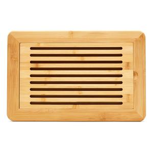 Grande planche à pain en bambou naturel <span class=keywords><strong>de</strong></span> qualité supérieure avec plateau à miettes gravé, plateau <span class=keywords><strong>de</strong></span> service pour la cuisine - Product Image 3