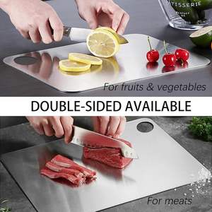 Customized Pure Titanium Cutting Board Outdoor Double-sided Cutting Board <b>Portable</b> Pure Titanium Cutting Board - Product Image 3