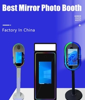 Machine de photomaton miroir magique BM Selfie 70 pouces avec appareil photo et imprimante, design de cadre en verre