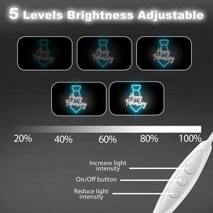 Letreros de Feliz Día del Padre, Letreros LED de Neón regulables con alimentación USB, luz ambiental para escaparates, luz decorativa para escaparates, luz indicadora de calle, 5V - Product Image 2