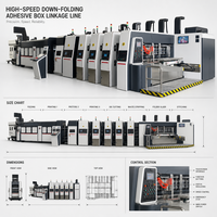 Nouvelle machine de découpe et d'assemblage rotative entièrement automatique pour cartons ondulés, à installation rapide, avec alimentation automatique par écran tactile pour imprimante et découpeuse.