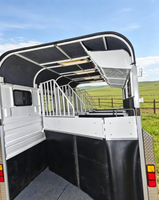 Remorque de transport de chevaux galvanisée personnalisable Aobote, capacité de charge 1-2T, fabriquée au Shandong, Chine, à vendre